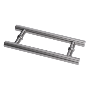 EB1-DM21-B - madlo nerezové na dvere (296mm / ø 25mm), na sklo 8-12mm, brúsená nerez K320 /AISI304