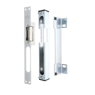 EZKD316 set - dorazová kazeta pravá/lavá EZK310 (260x30x30 mm) + elektrický zámok EZD332 s lištou 