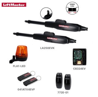 LA250EVK-03 LiftMaster sada pre dvojkrídlovú bránu do 2.5m/krídlo, 24V