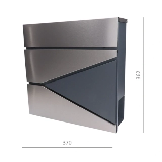 SMA-9 Poštová schránka, A4, AISI410/pozink, RAL7016