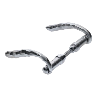 KLU28P Kľučka 140x80mm, priemer osadenia 18mm, zinok, pár