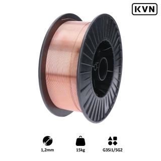 DZ12/15 drôt zvárací 1.2mm-MIG/MAG(CO2), G3Si1/SG2, 15kg