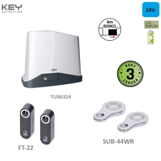 KEY 900KTUS6324KS TURBO S KIT pre posuvné brány do 600kg, 24V