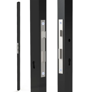 KZJ60x40-P Profil 60x40x2mm so zámkom, 2000mm, pravý ( jeden otvor na kľučku )