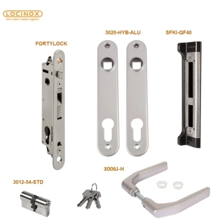 FORTYSET-40I-JA Sada na zamykanie krídlovej bránky, pre profil 40 x 40 mm