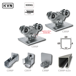 1C Set-P-4/Zn-K PICCOLO samonos do 300 kg/4,5 m, profil 69 x 69 x 4 mm, Zn