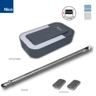 NICE SPIDER32BDKCE sada pre sekcionálnu bránu do 11,4m2, 1x SNA20R10, 2x MYGO4, 3m SR32B