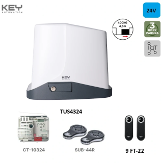 KEY TUS4324KS TURBO S KIT pre posuvné brány do 4,5 m/400 kg , 1xTUS4324, 1xFT42, 2xSUB-44R