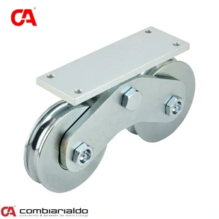 C600/120 - Koliesko dvojité fi.120 Combi Arialdo do 1100 kg, Zn, O - profil,