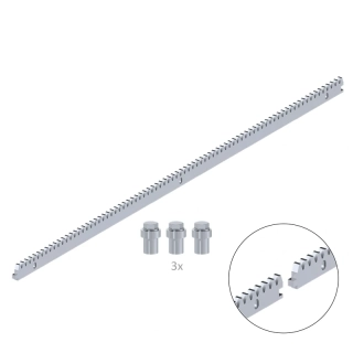 CREM-8K Hrebeň kov 30x8mm, L-1000mm, M4, max do 1200kg, 3x úchyt+skrutky, pozinkovaný, so zámkom